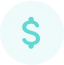 Icon of a dollar sign, representing monetization